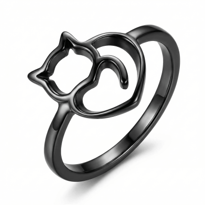 Kitty & Heart Ring