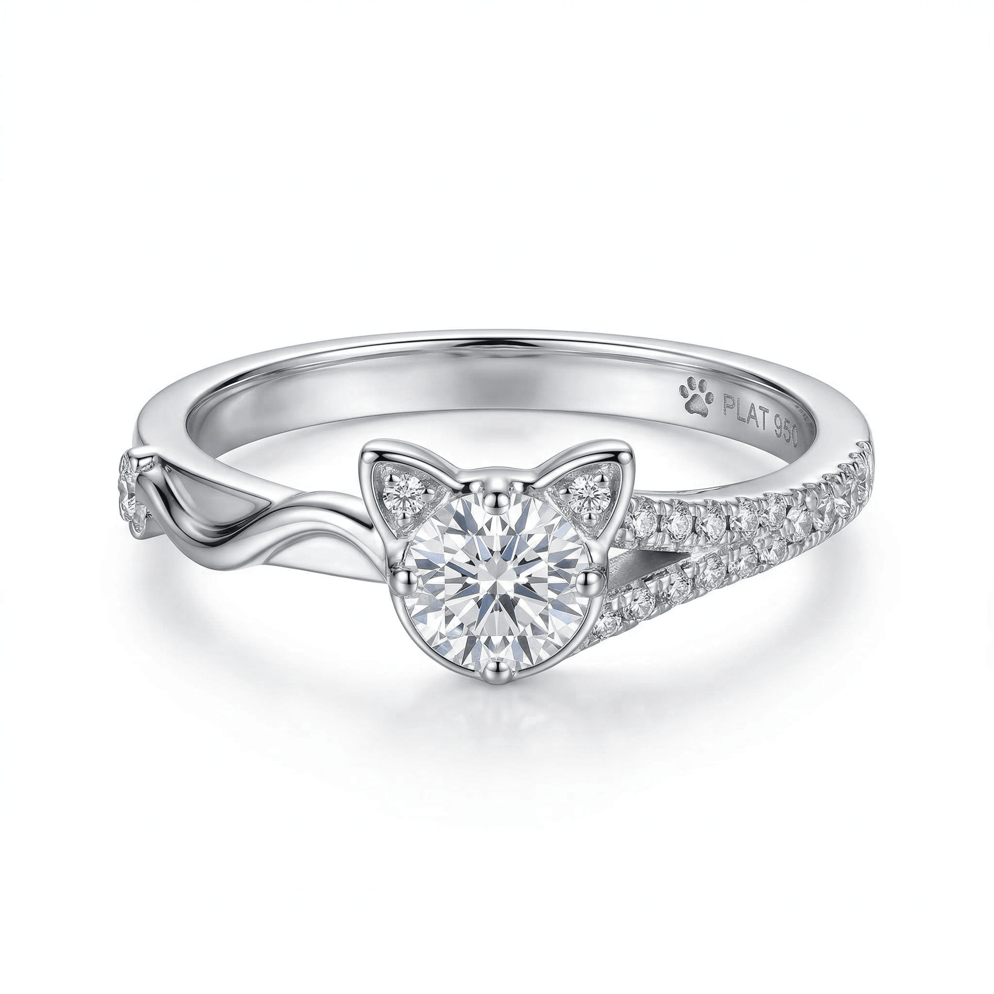 Diamond Kitty Ring