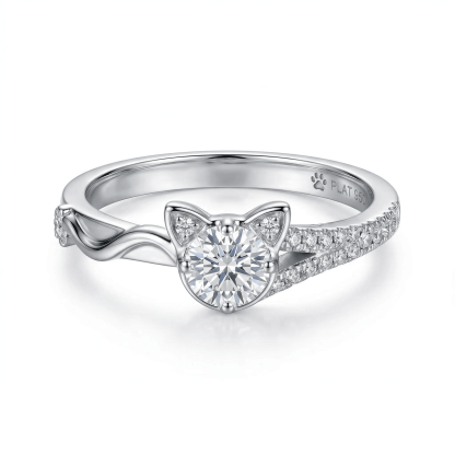 Diamond Kitty Ring