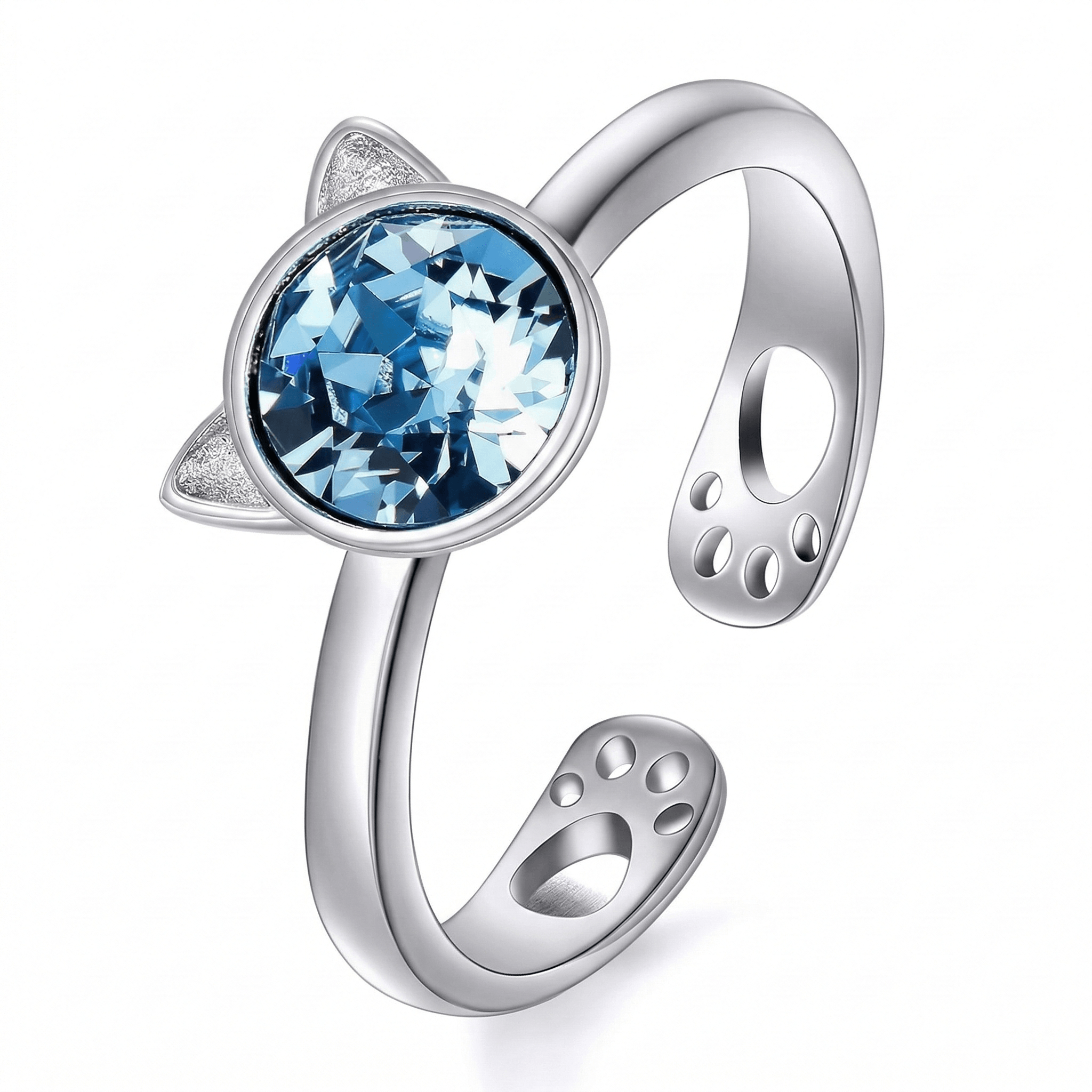 Cat shining eyes ring