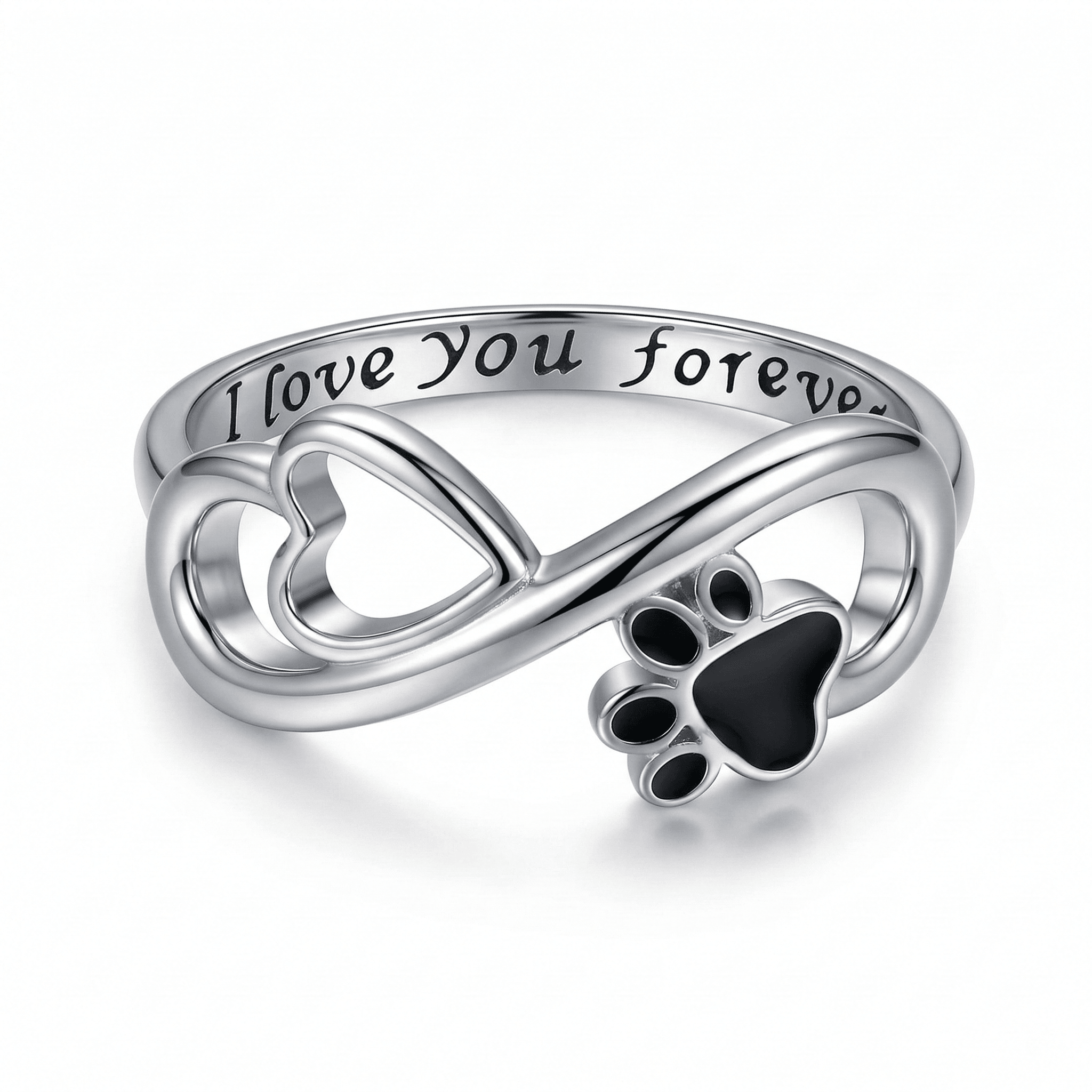 Infinite love paw ring