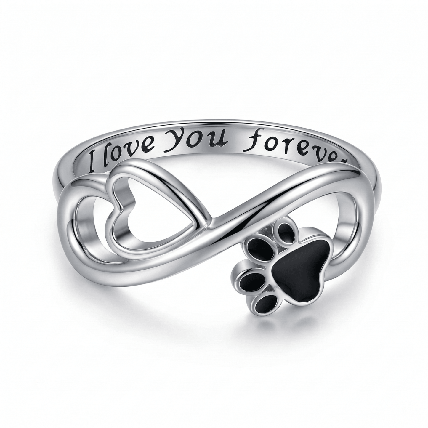 Infinite love paw ring