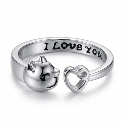 Cat with my heart ring