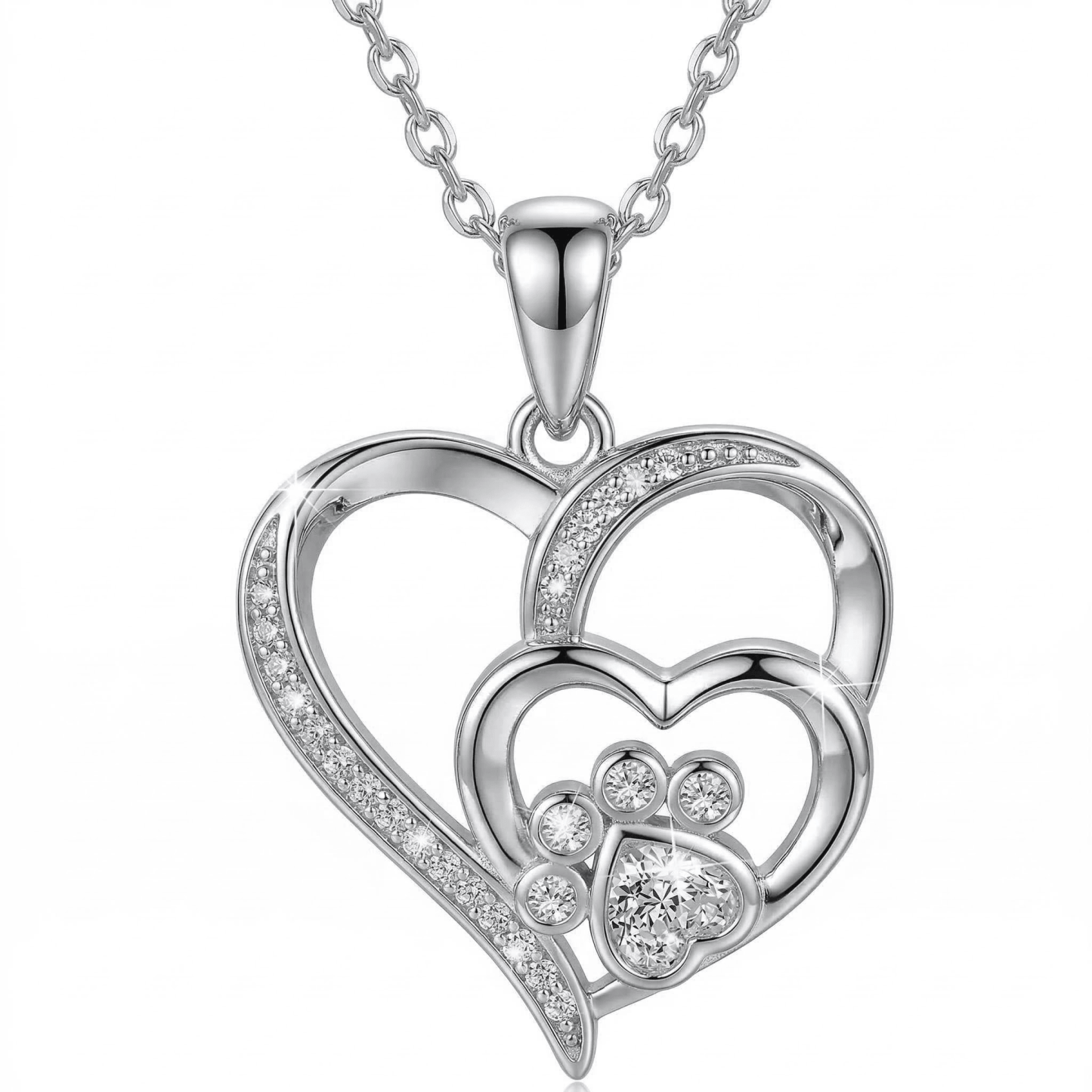 Big love paw necklace