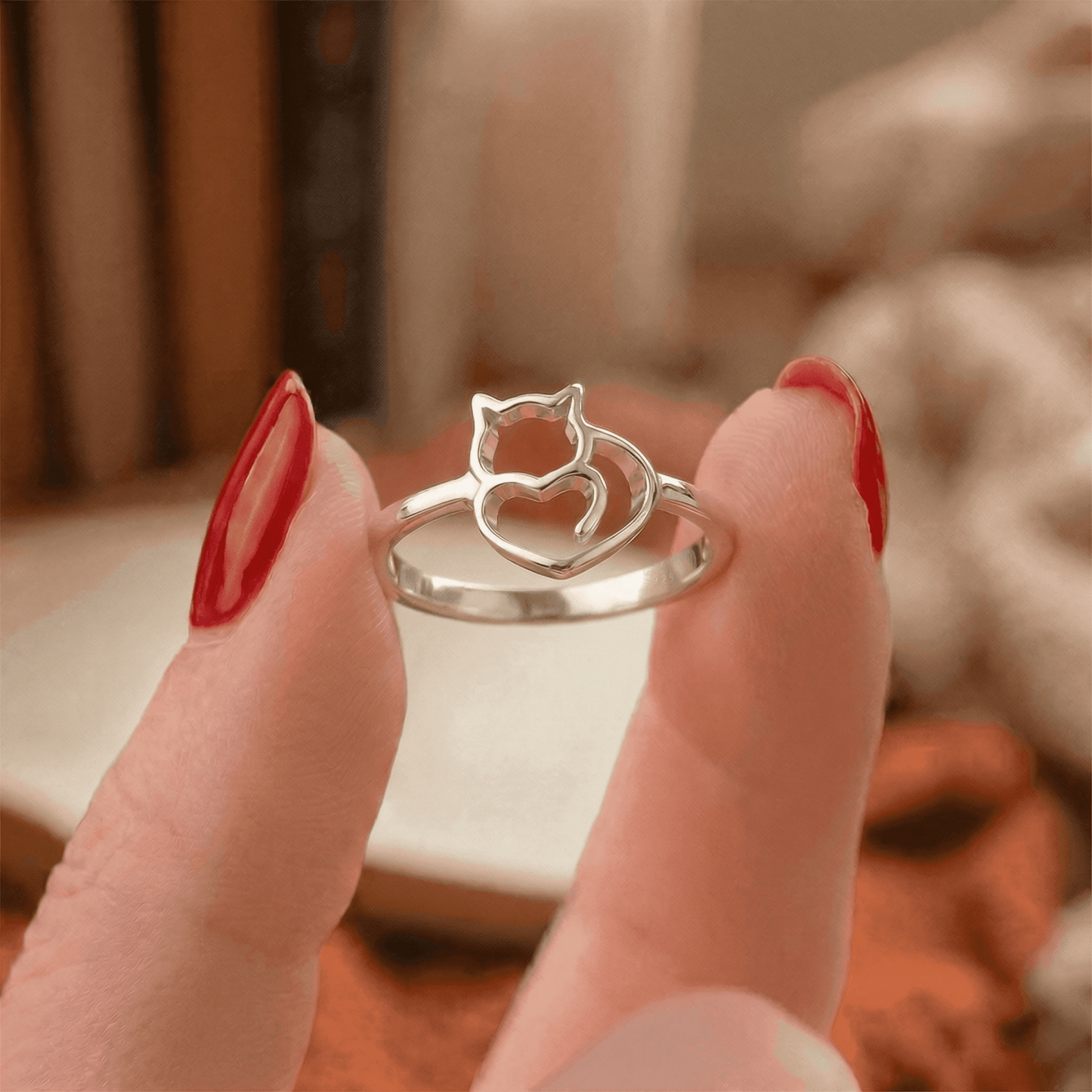 Kitty & Heart Ring