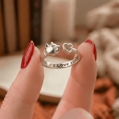 Cat with my heart ring