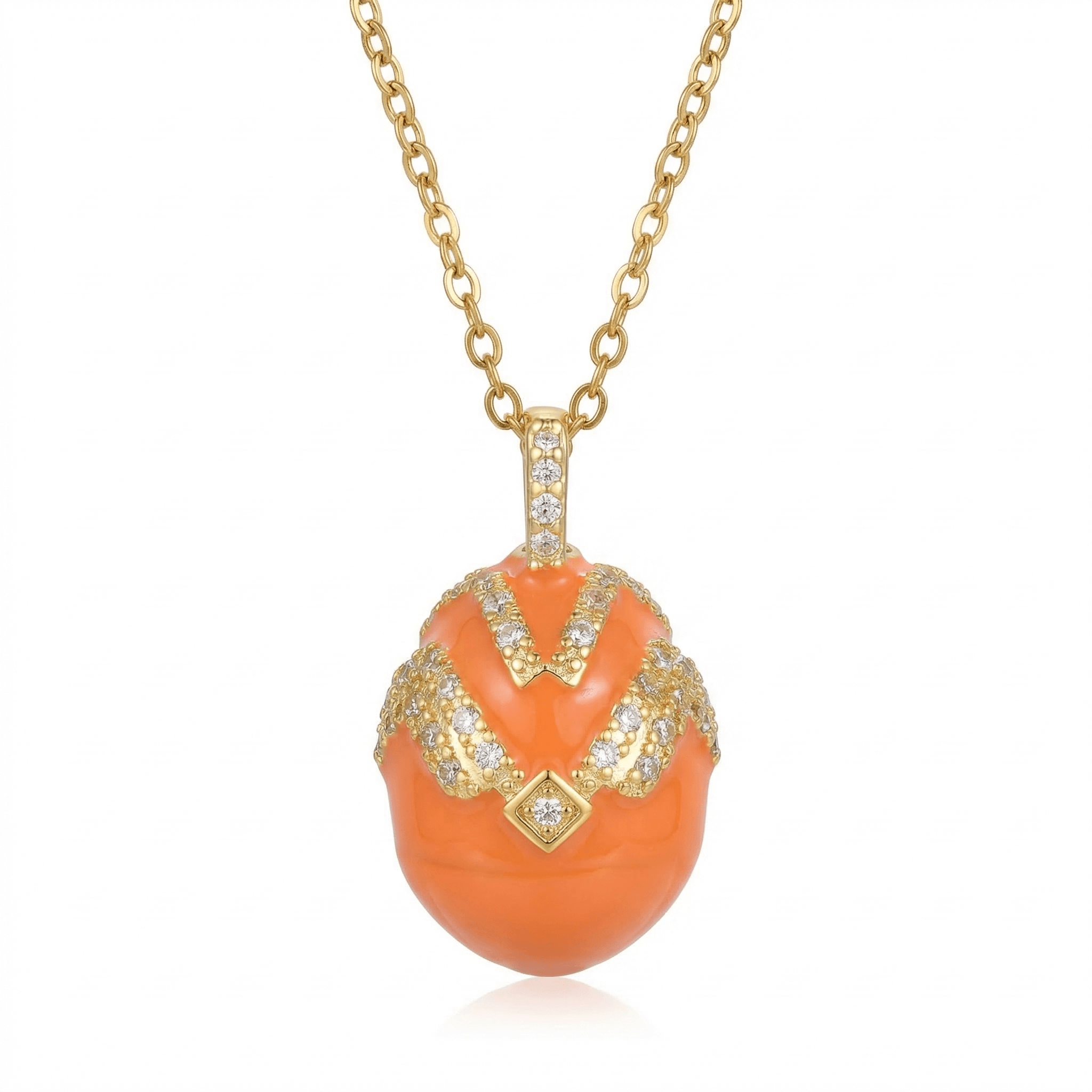 Holy Orange Egg Necklace