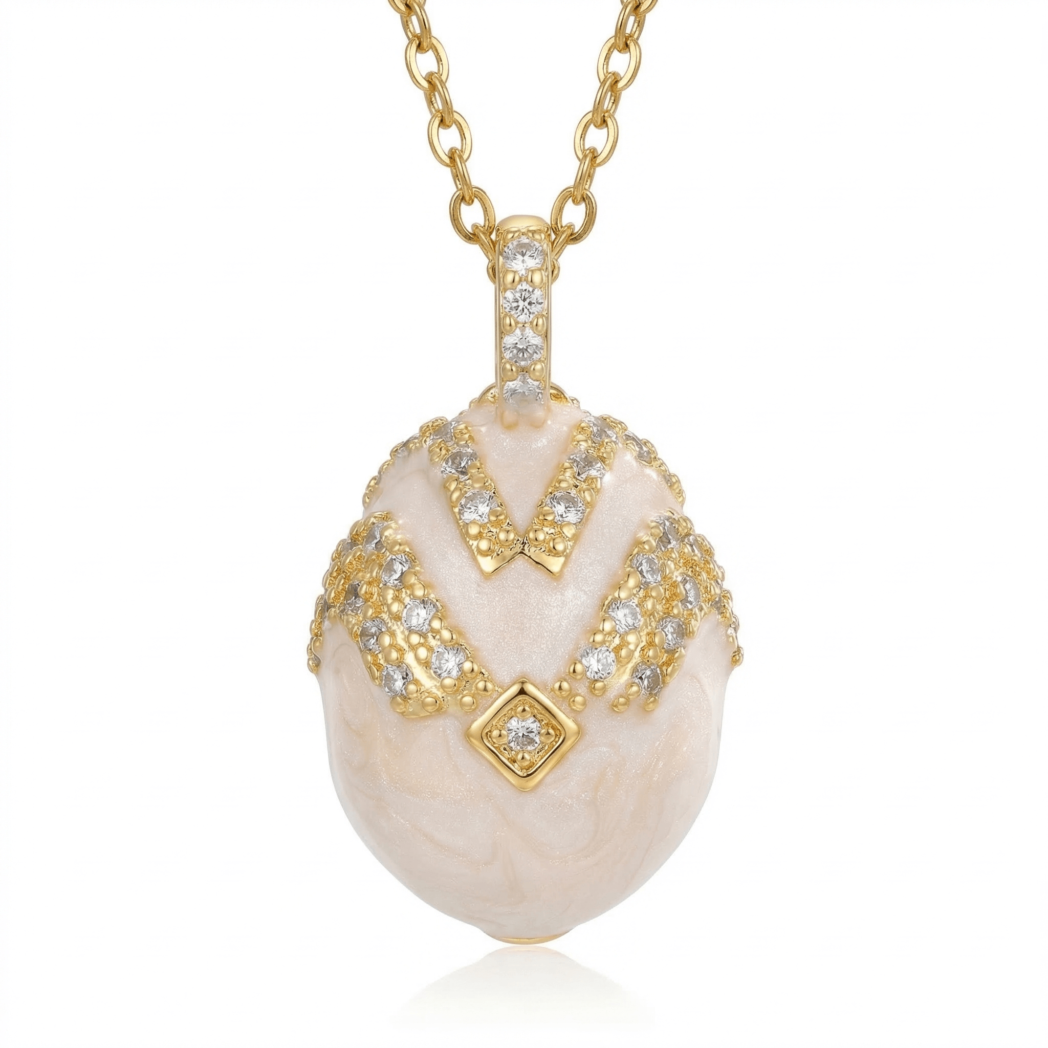 Holy White Egg Necklace