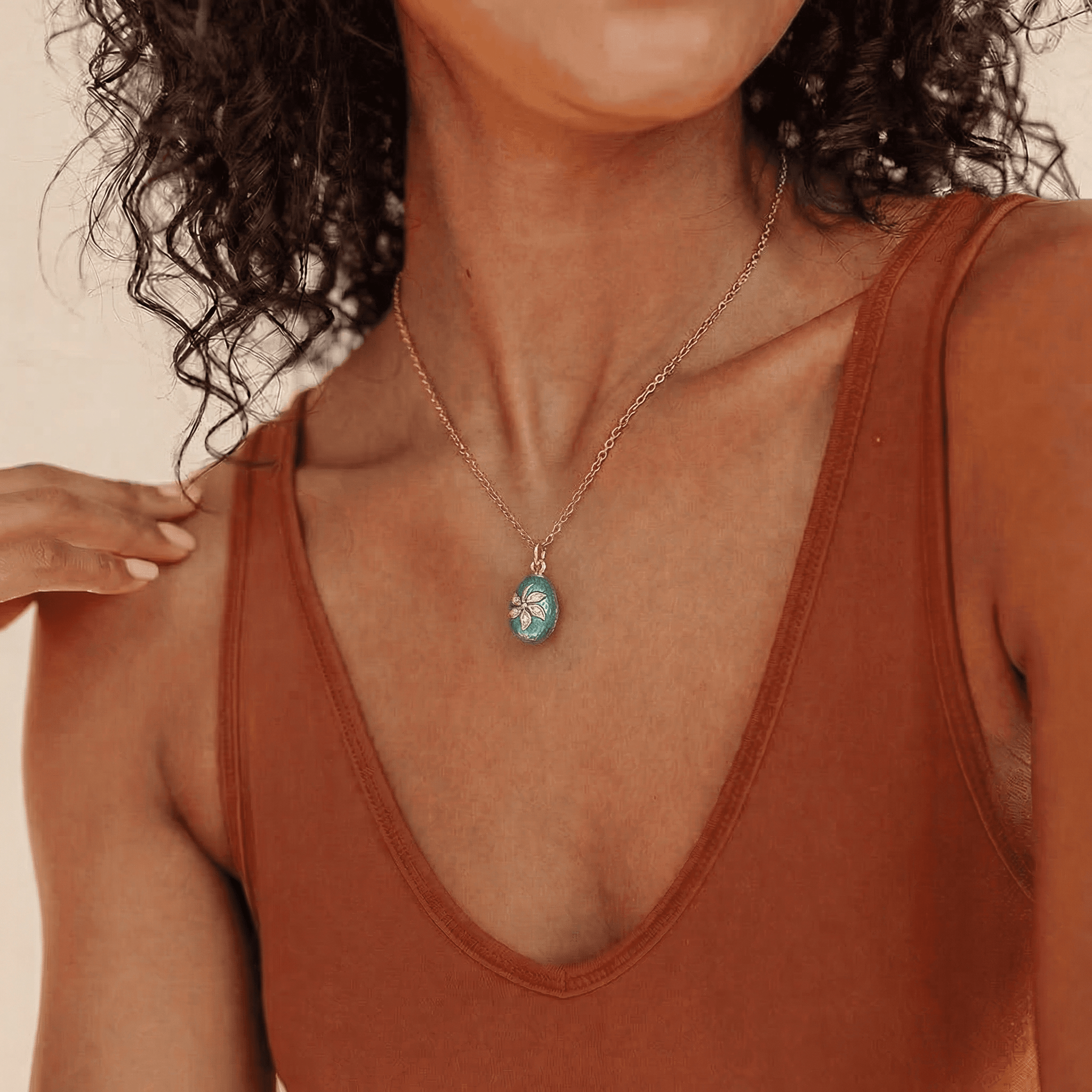Holy Flower Egg Necklace