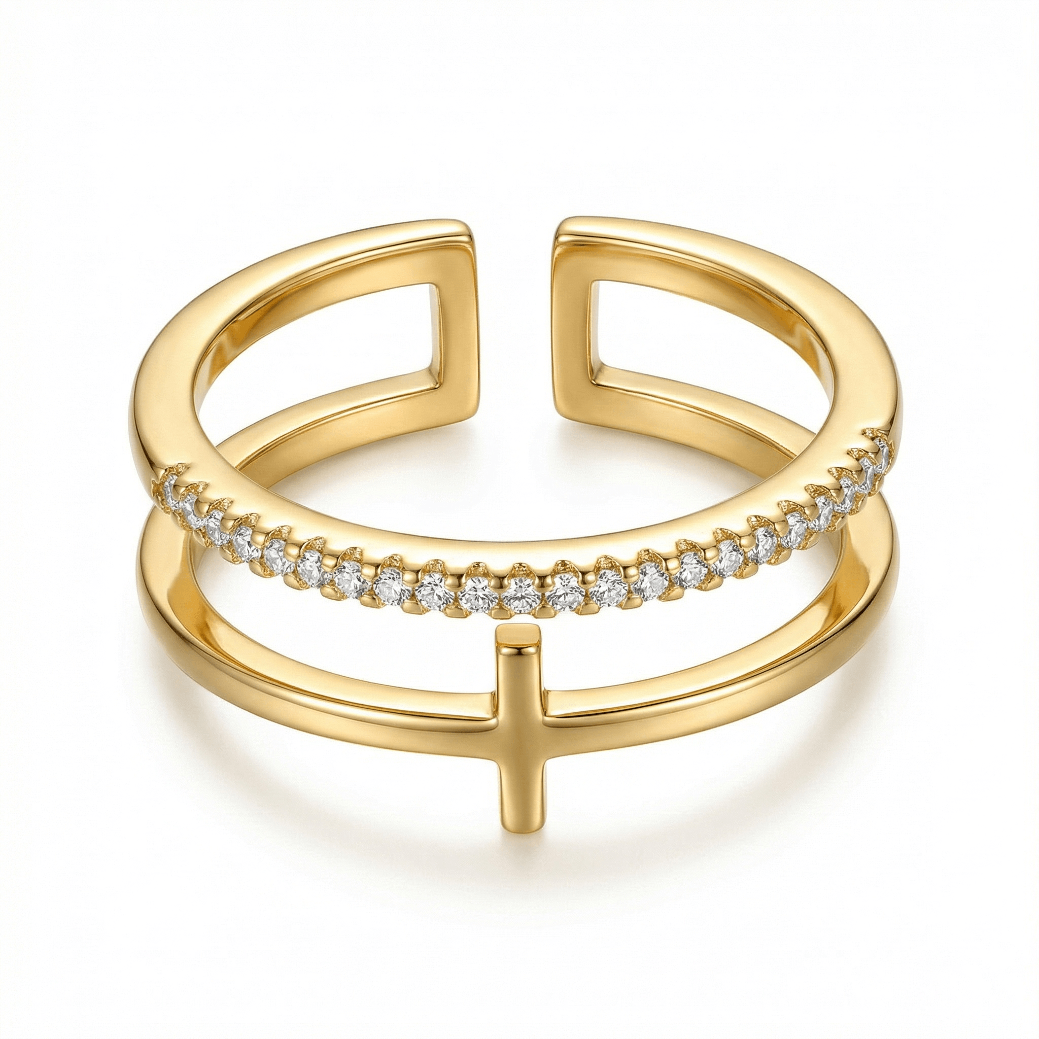 Cross Lines Ring