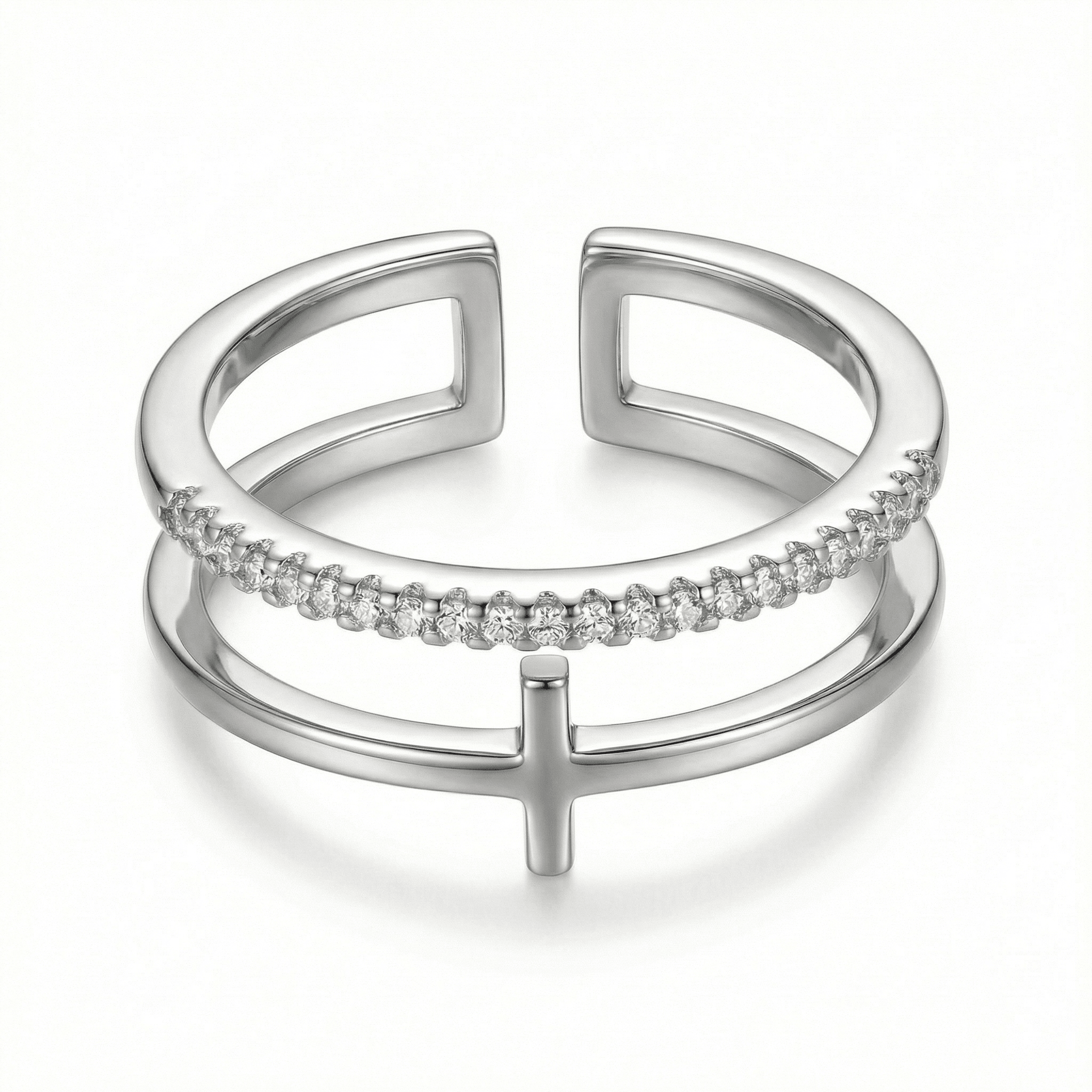 Cross Lines Ring