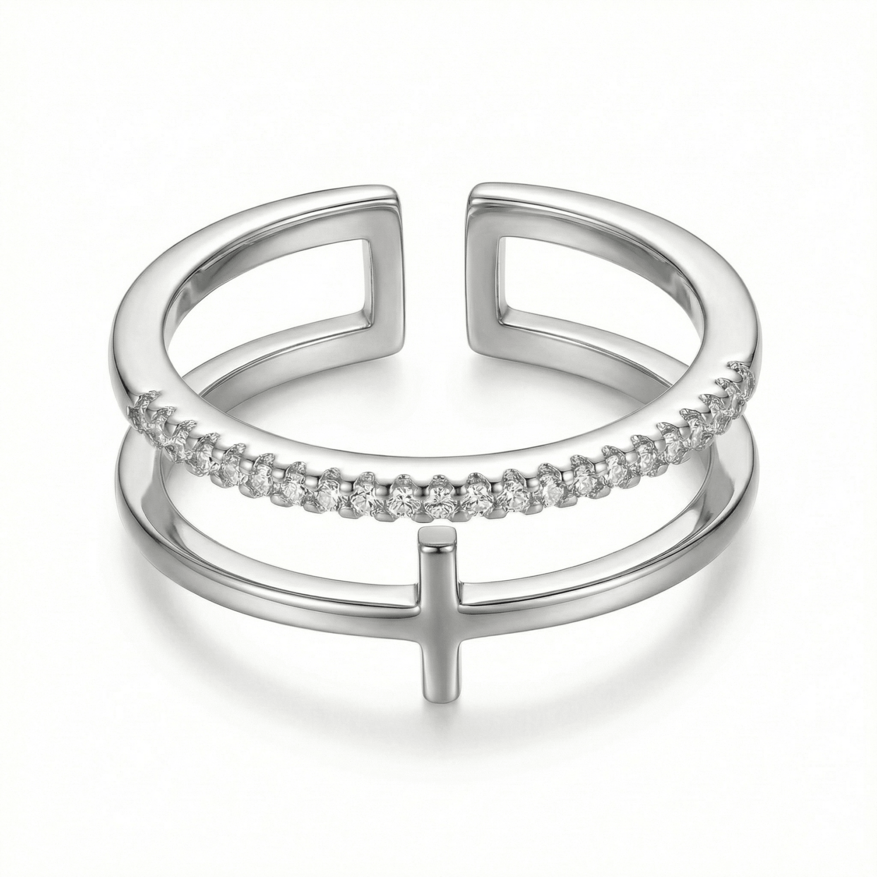 Cross Lines Ring