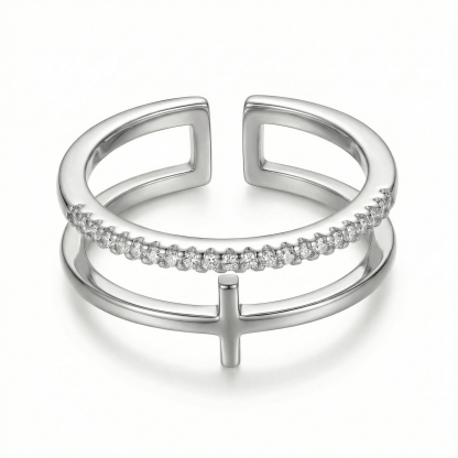 Cross Lines Ring