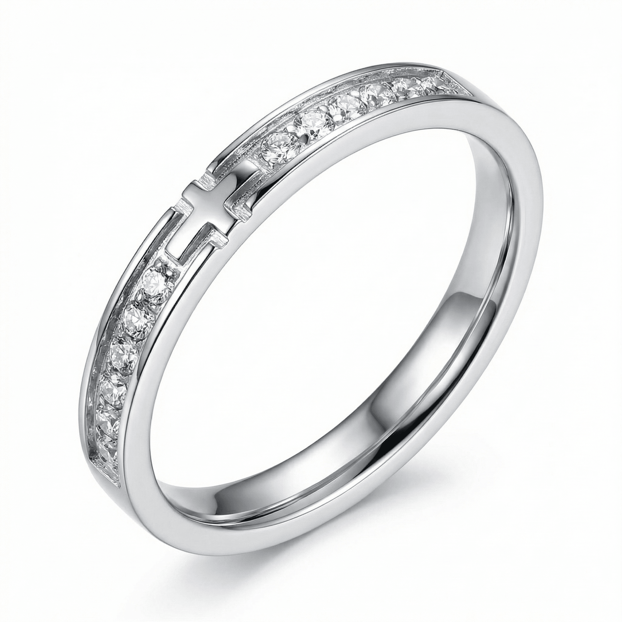 Small Cross Shining Ring