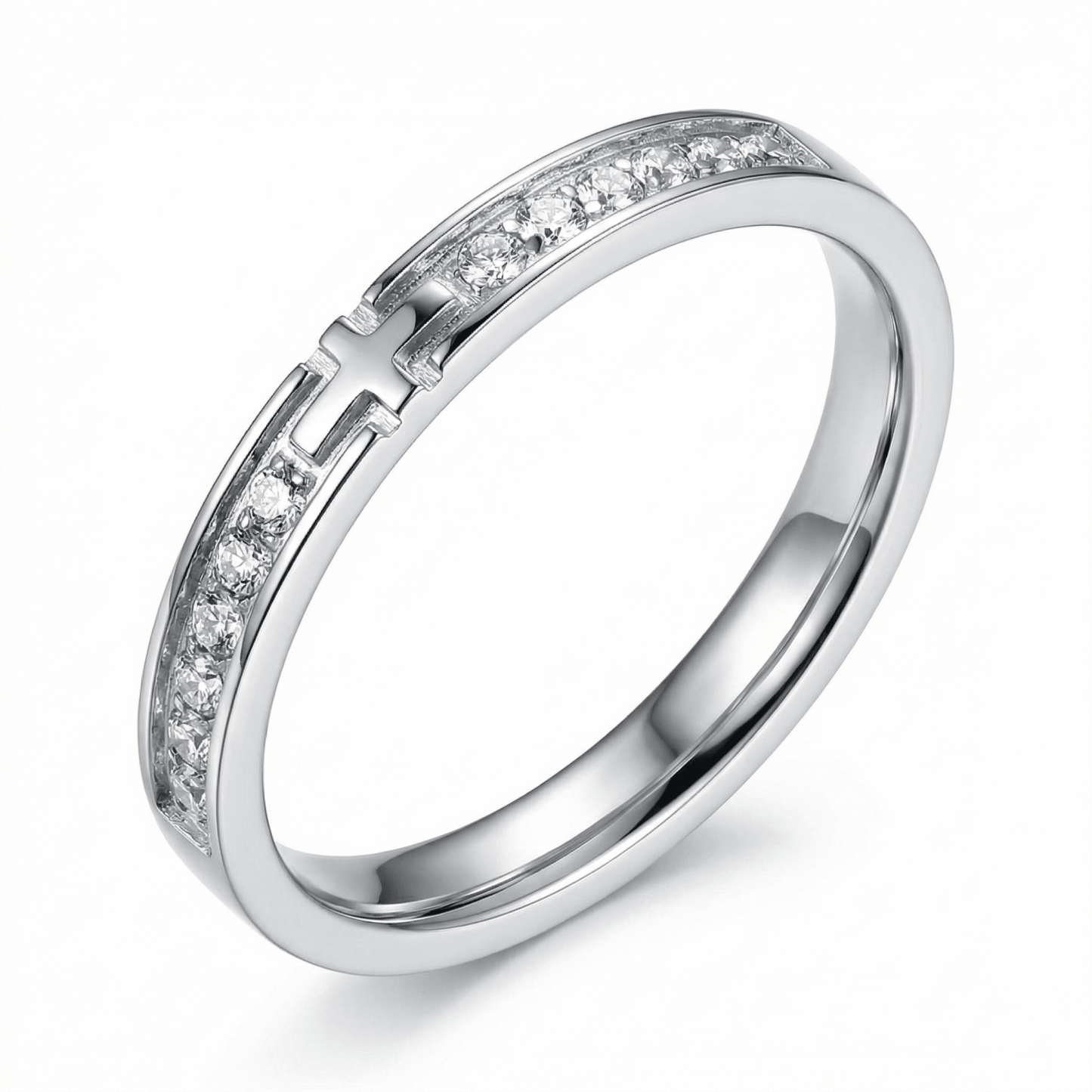 Small Cross Shining Ring