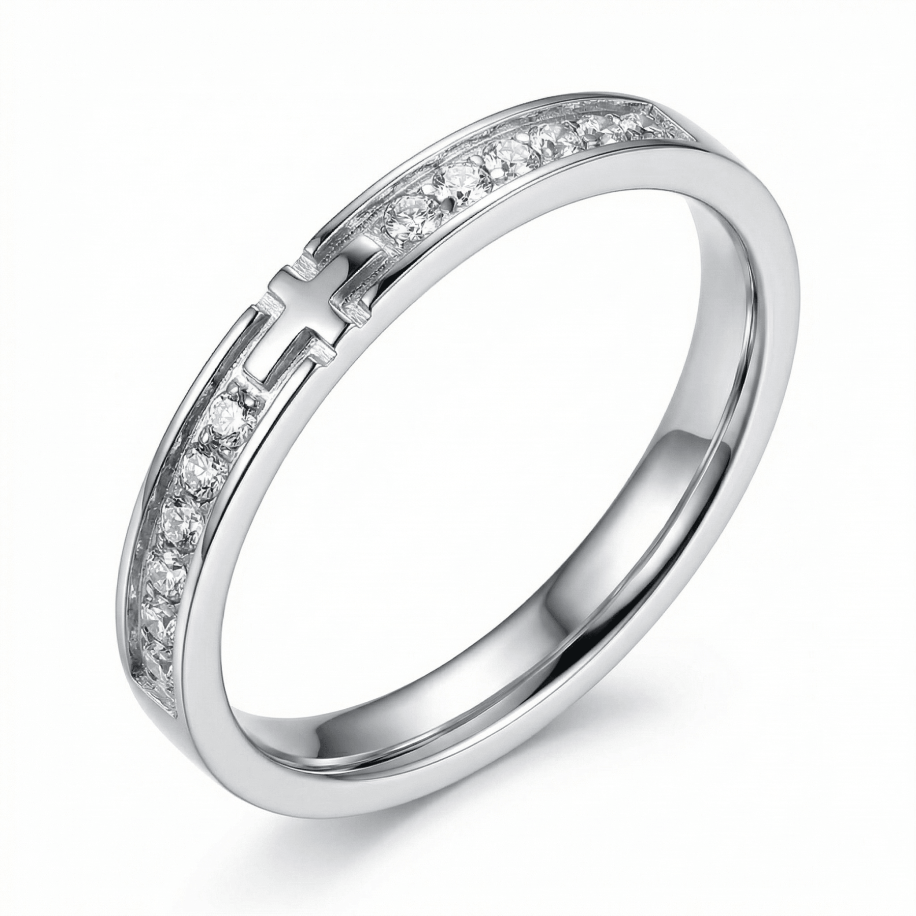 Small Cross Shining Ring