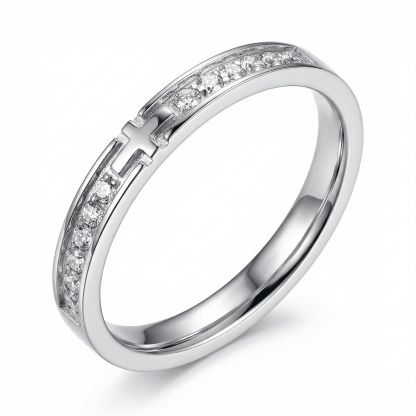 Small Cross Shining Ring
