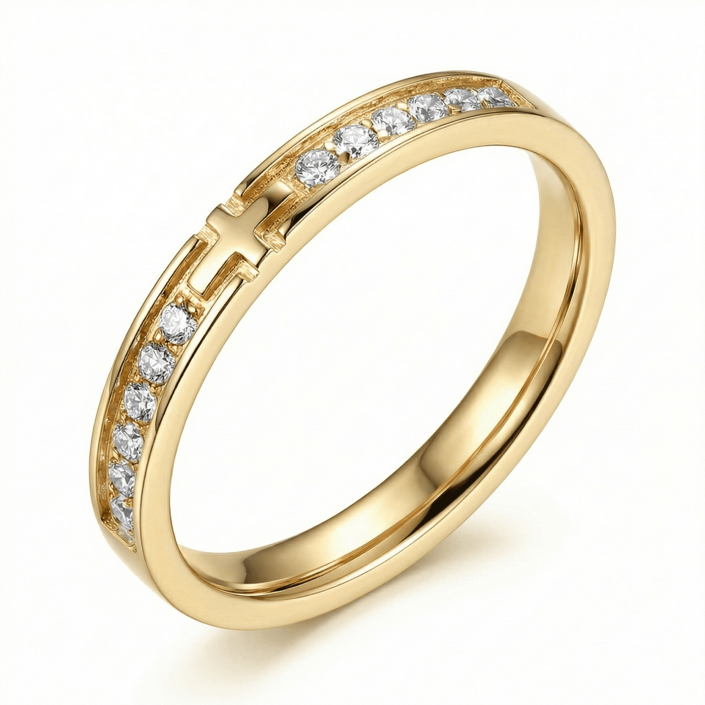 Small Cross Shining Ring