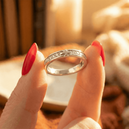 Small Cross Shining Ring