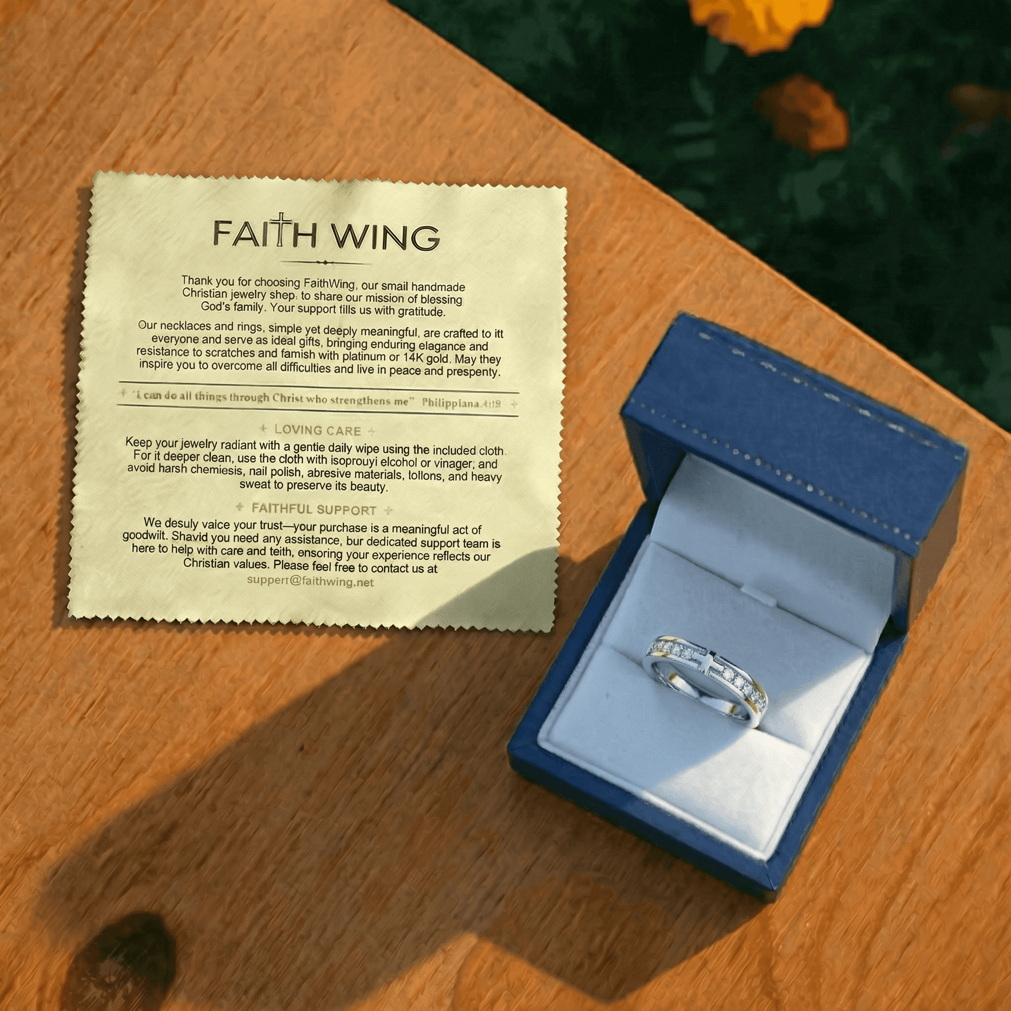 Small Cross Shining Ring