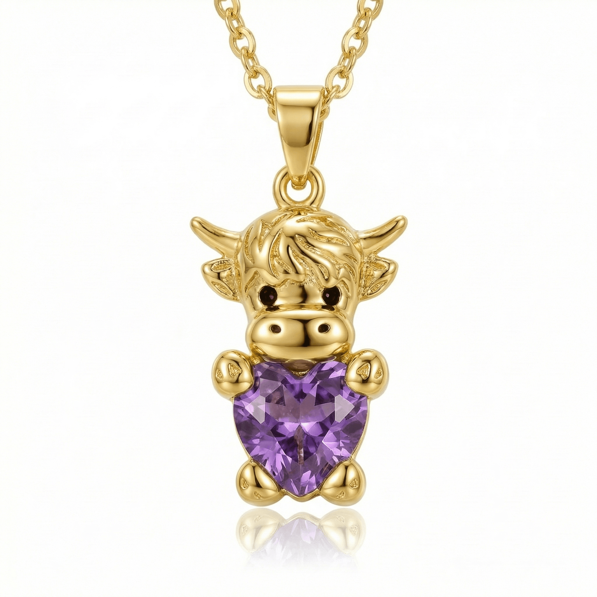 I Love Highland cattle Necklace