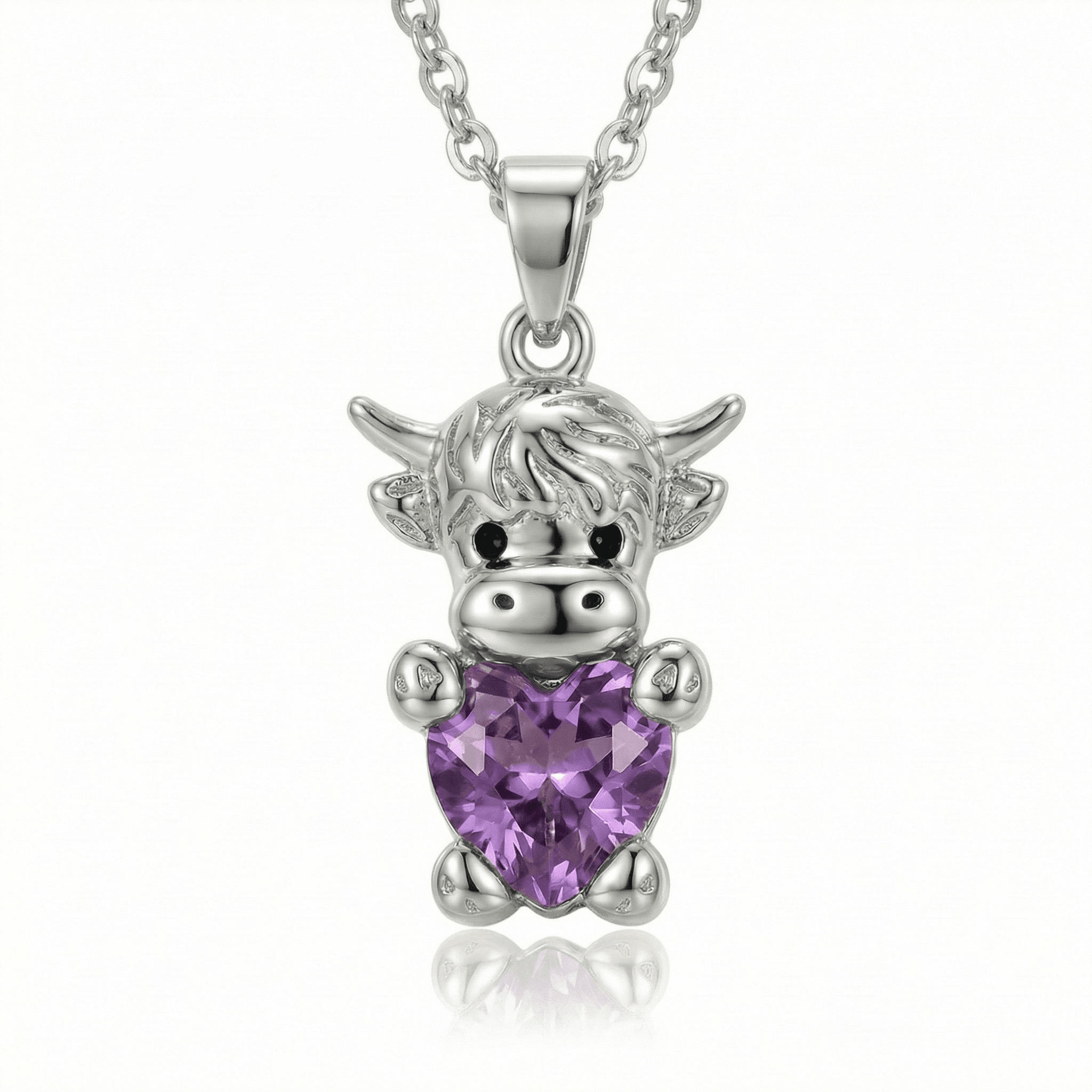 I Love Highland cattle Necklace