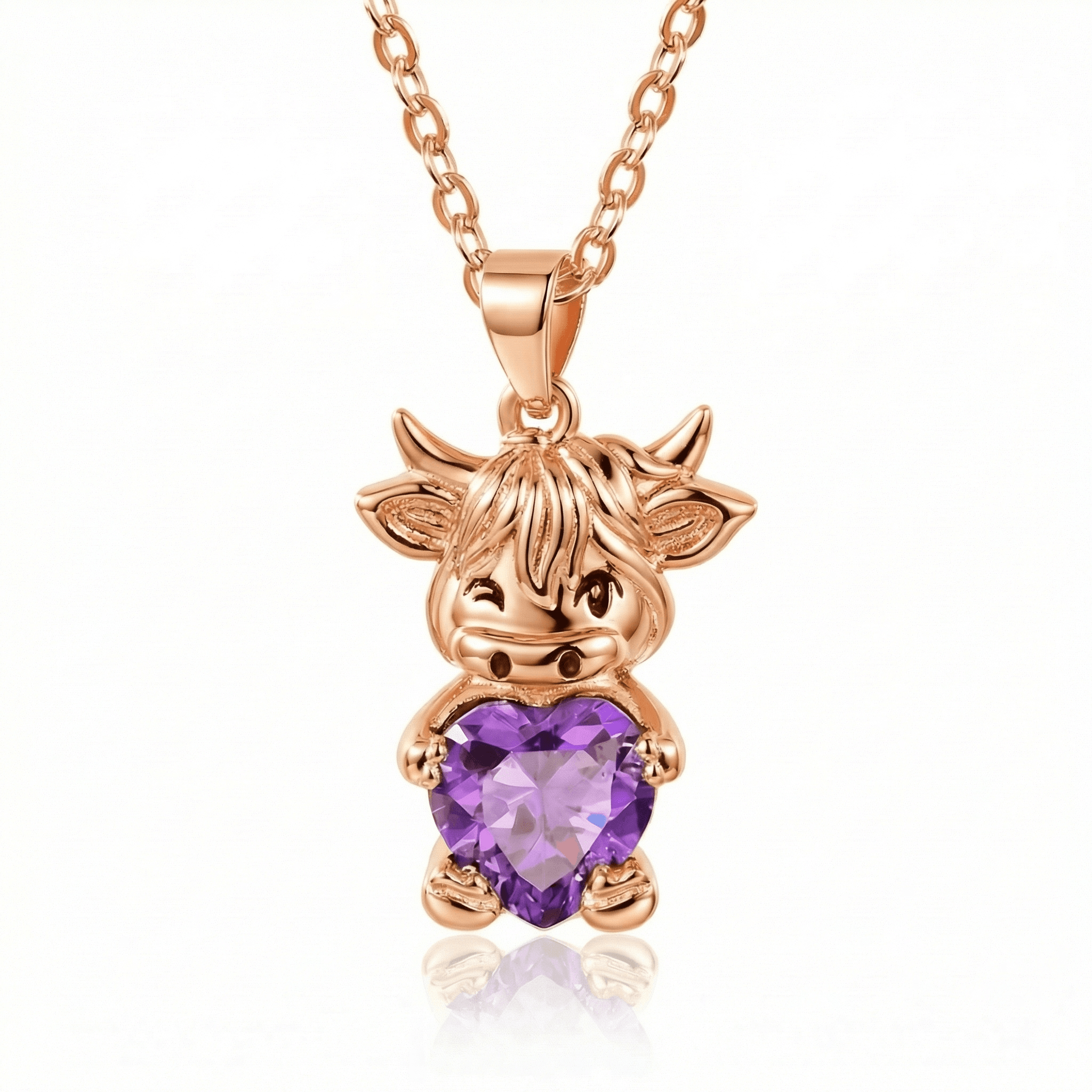 I Love Highland cattle Necklace