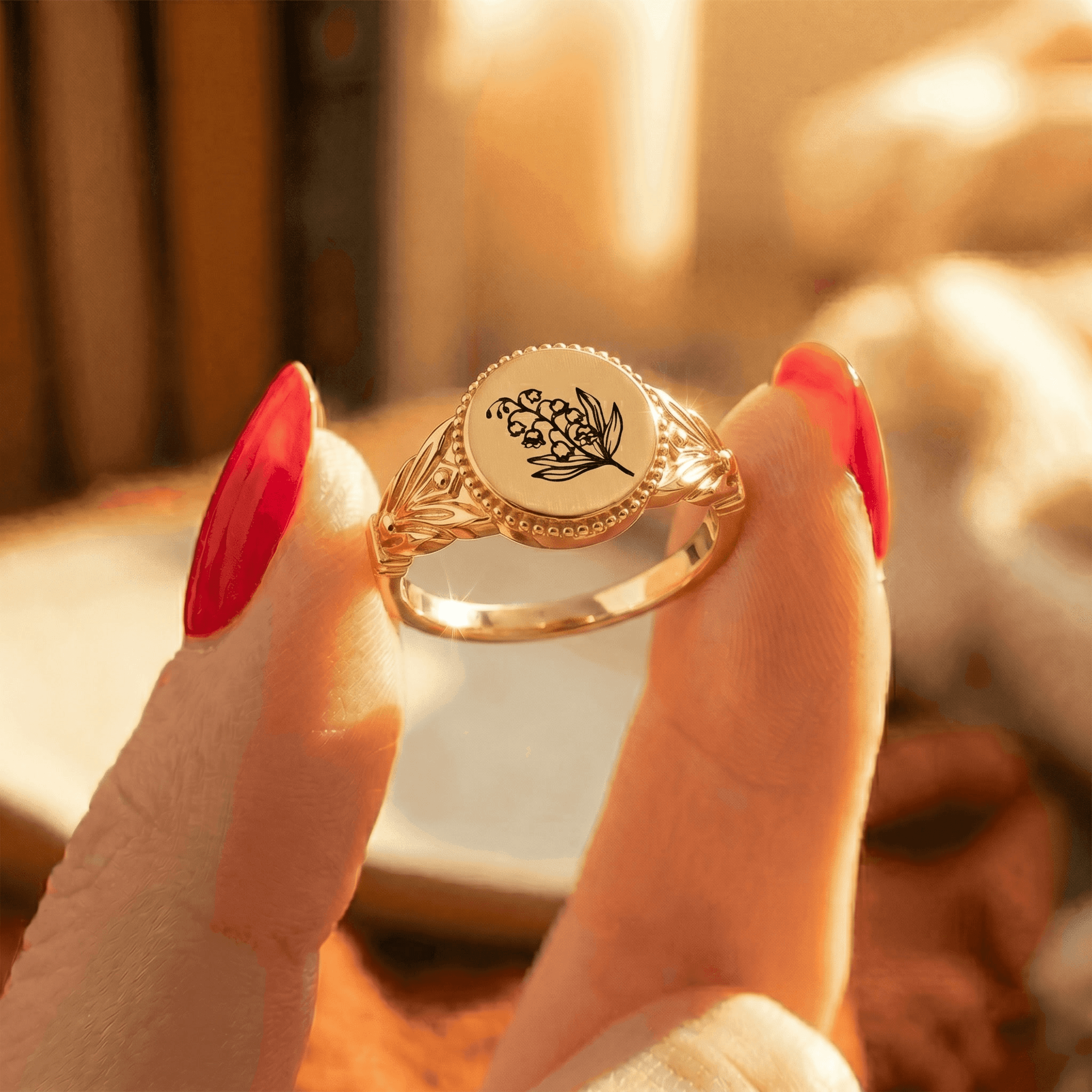Mother's Love Flower Ring