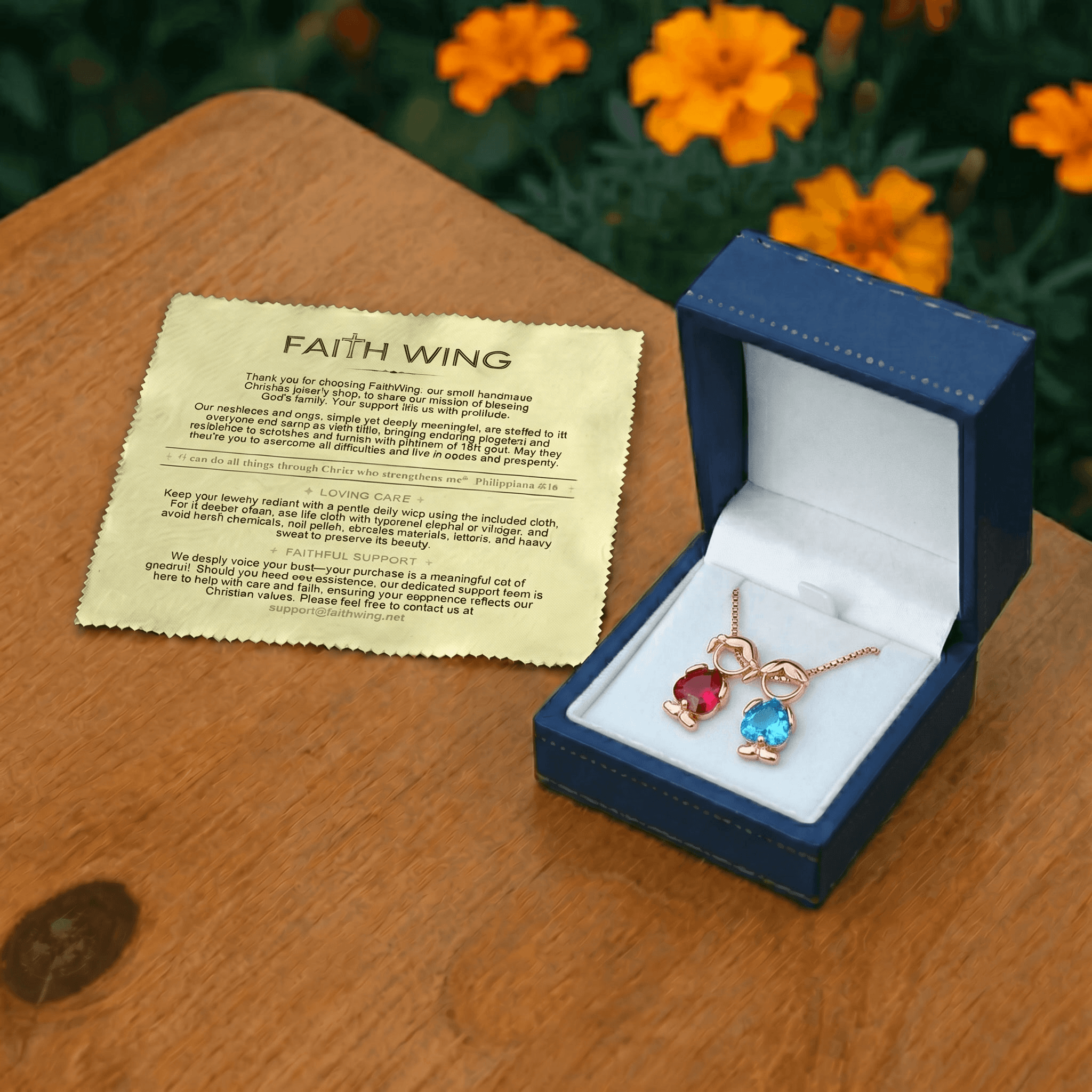 "My Boy & Girl" Heart Necklace