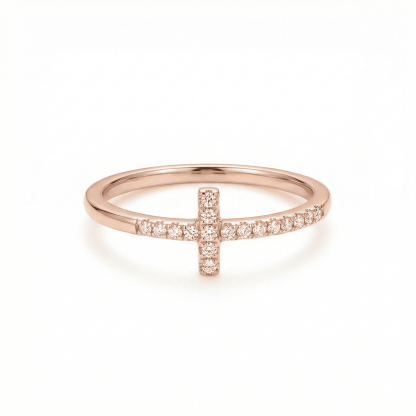 Pray Through It Christianity Cross Ring