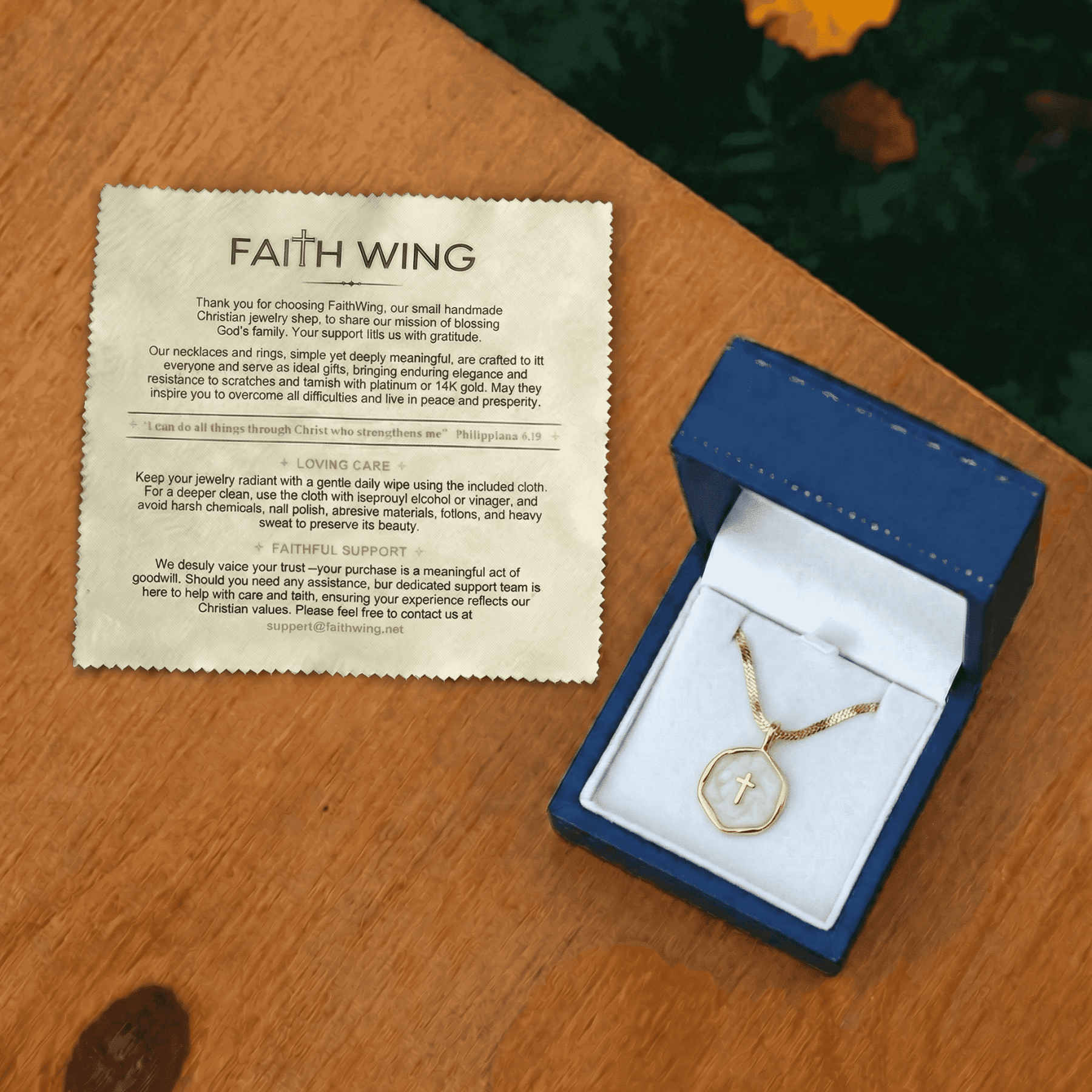 Gold Plated Waterproof Enamel Cross Pendant Necklace