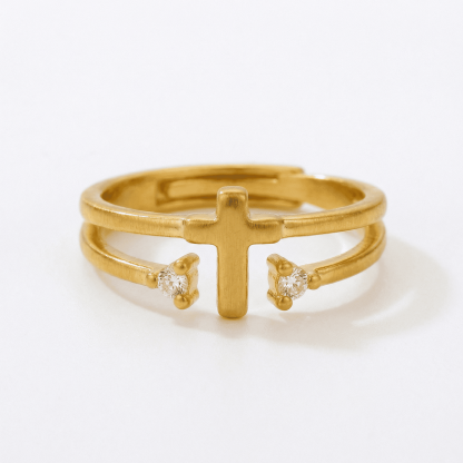 Cross Ring with Shine