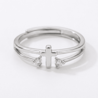 Cross Ring with Shine