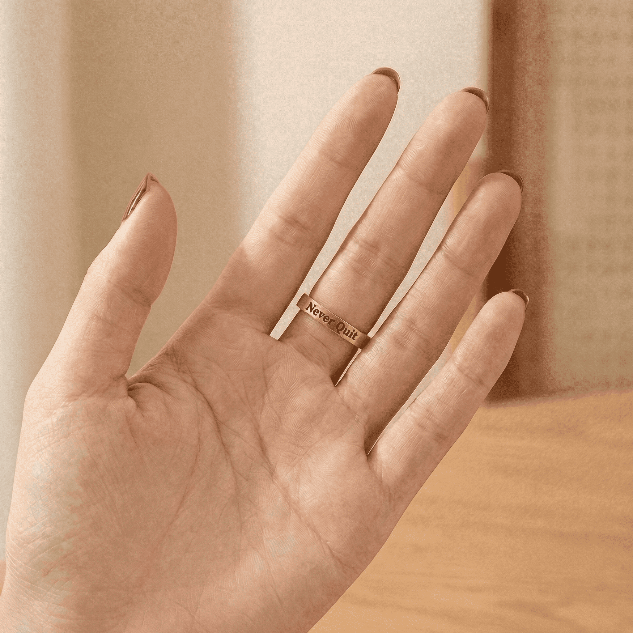 Crucifix Engraved Ring