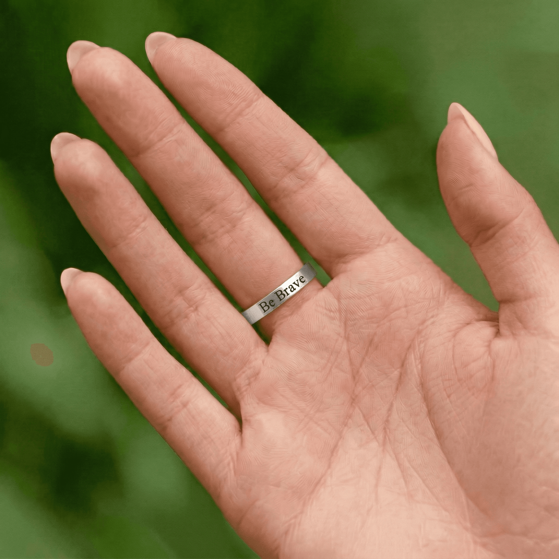 Crucifix Engraved Ring