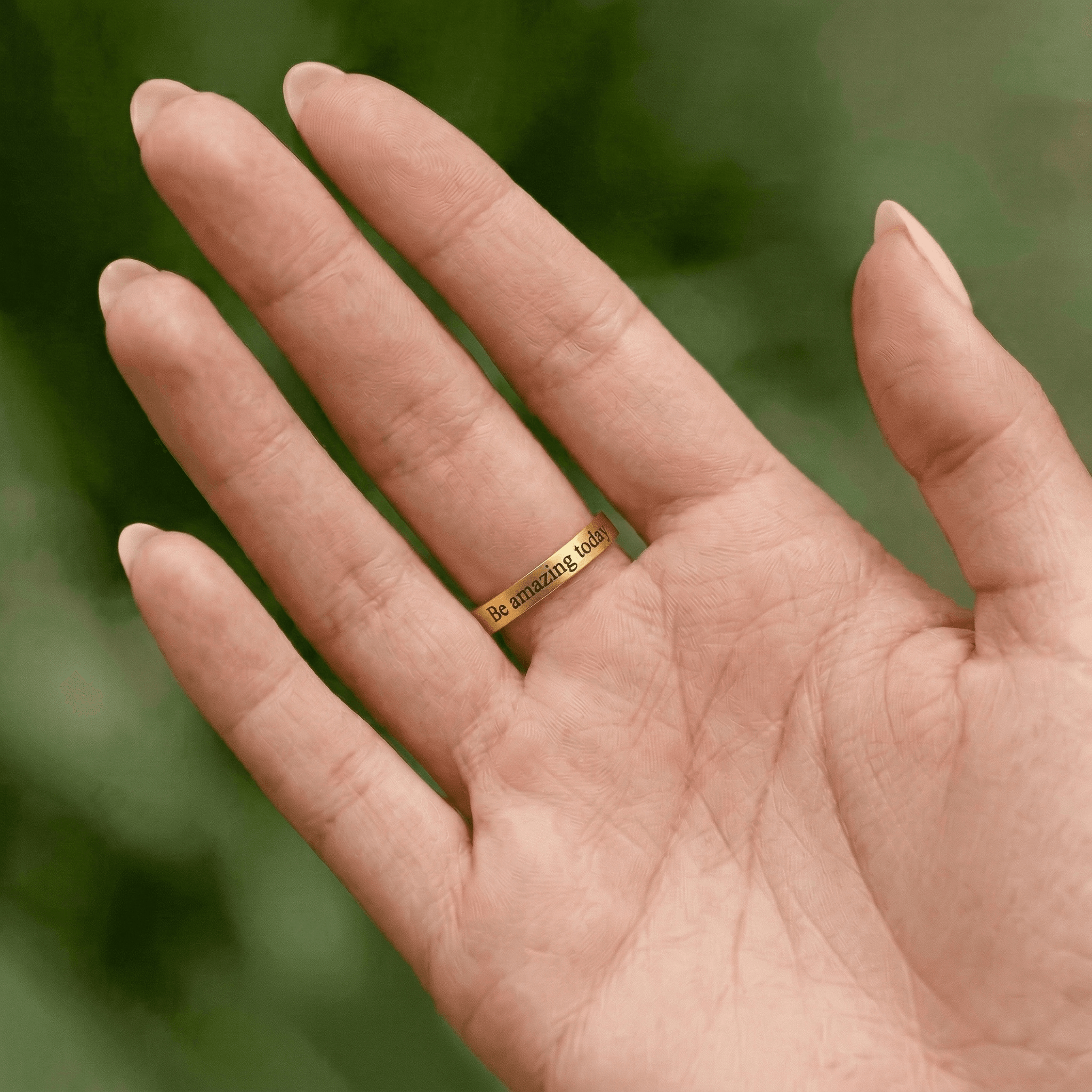 Crucifix Engraved Ring