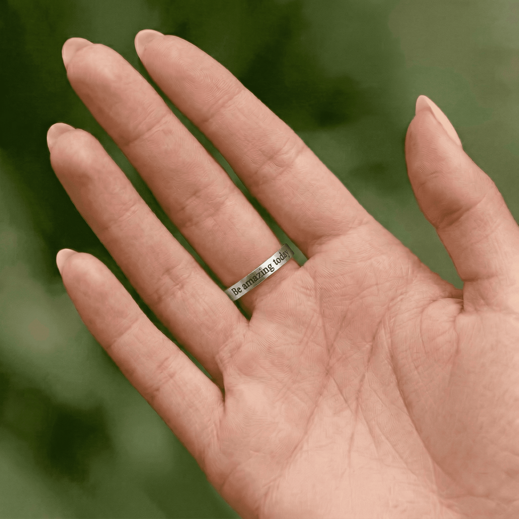 Crucifix Engraved Ring