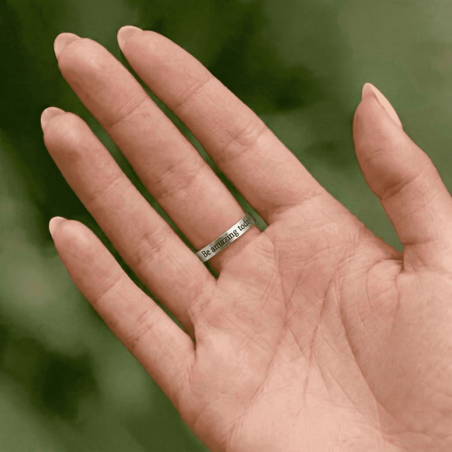 Crucifix Engraved Ring