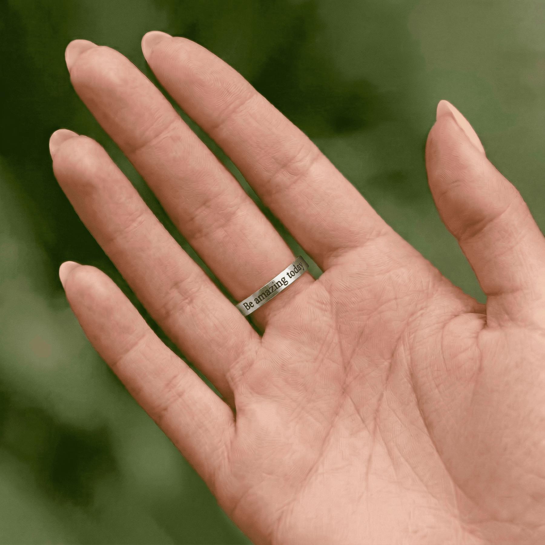 Crucifix Engraved Ring