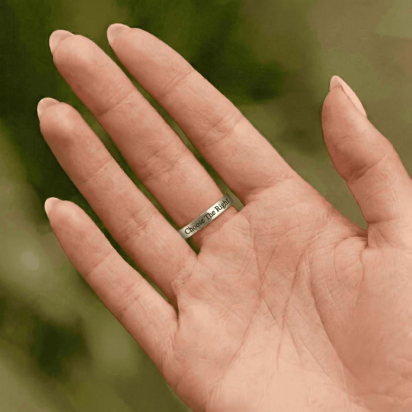 Crucifix Engraved Ring