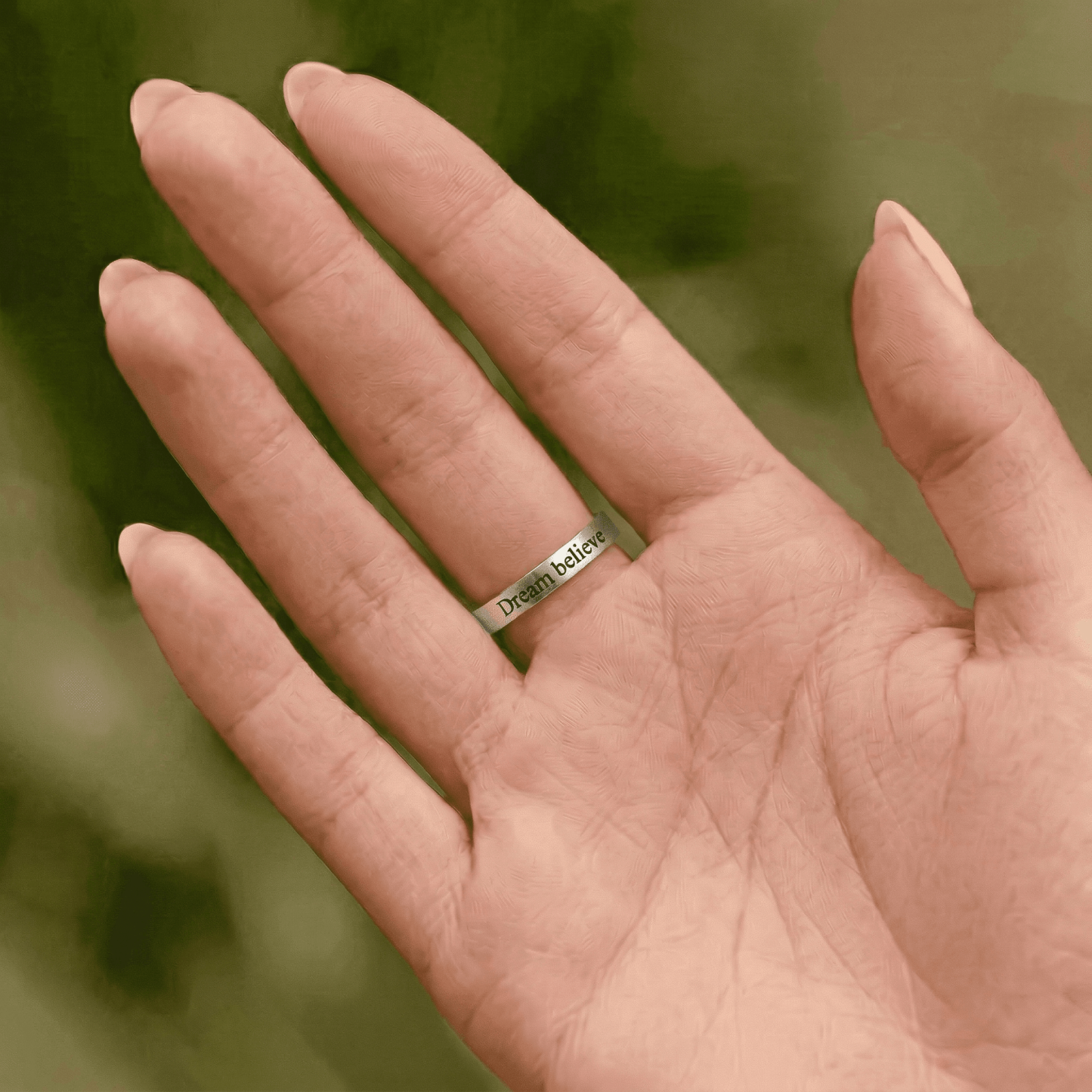 Crucifix Engraved Ring