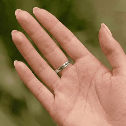 Crucifix Engraved Ring