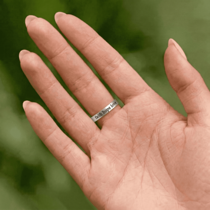 Crucifix Engraved Ring