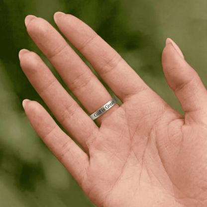 Crucifix Engraved Ring