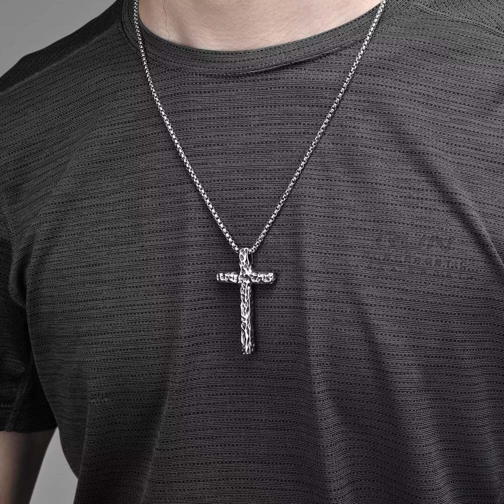 Hammered recessed cross