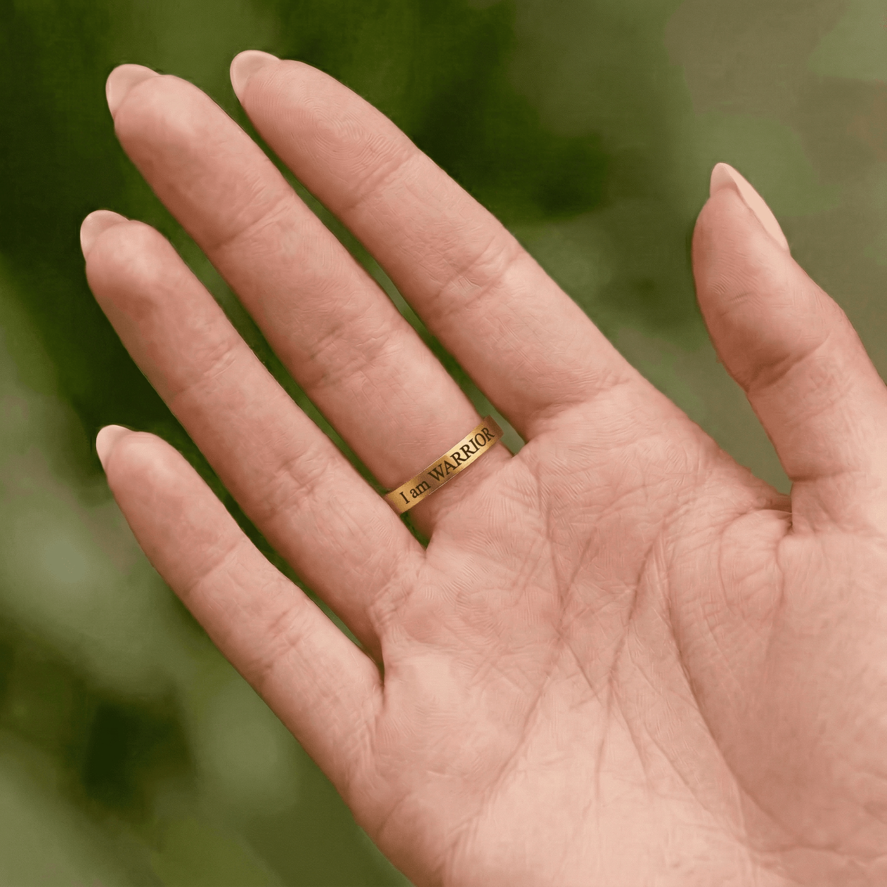 Crucifix Engraved Ring