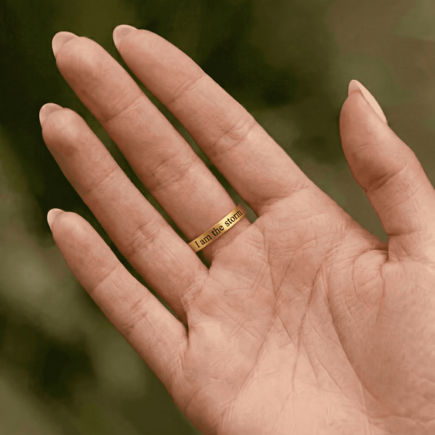 Crucifix Engraved Ring