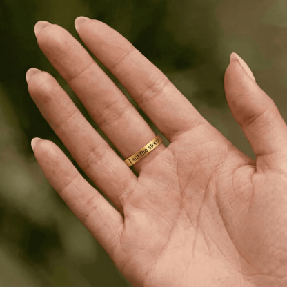 Crucifix Engraved Ring