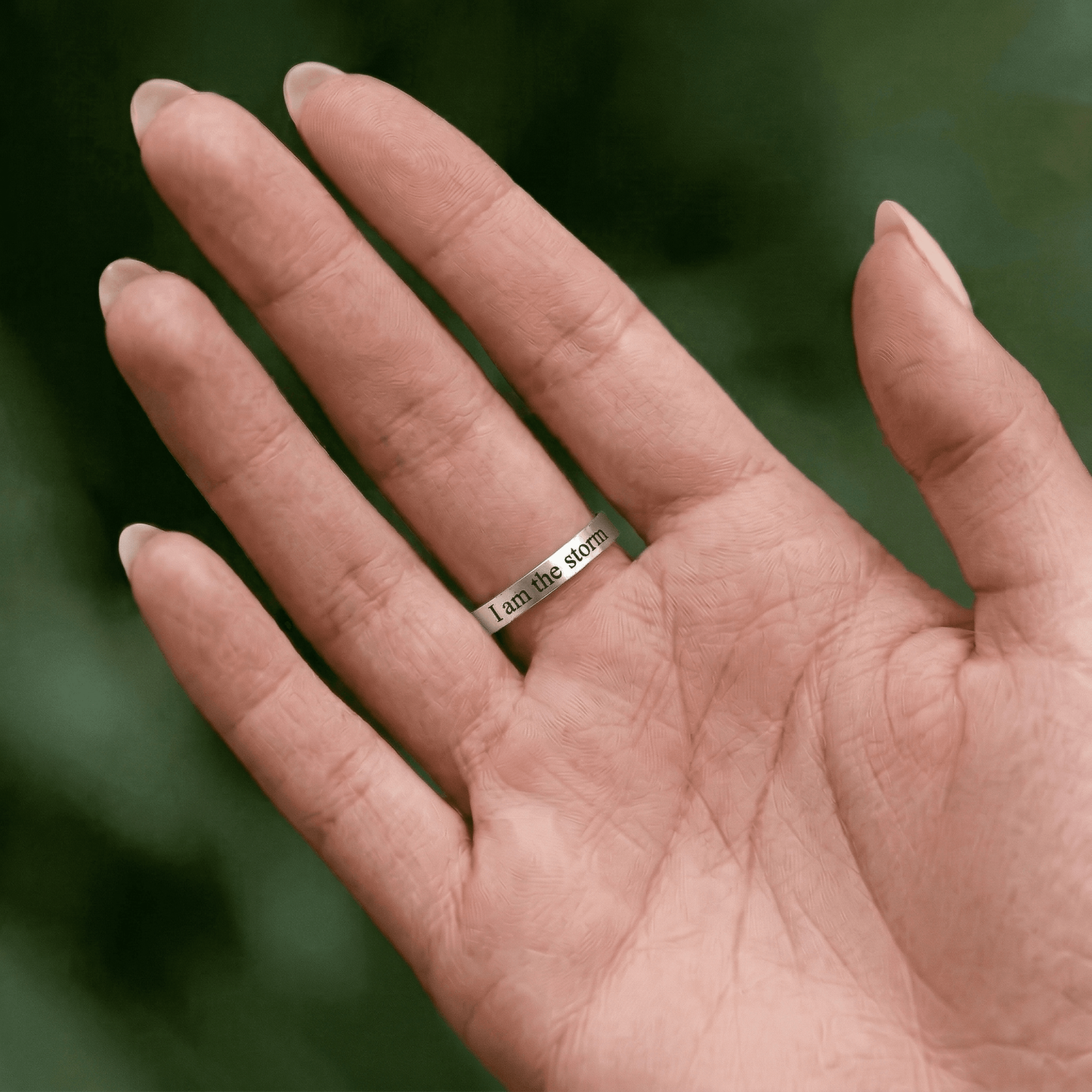 Crucifix Engraved Ring