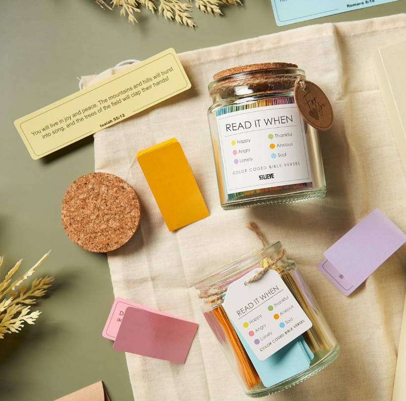 Handmade 90 Day Bible Verses Jar
